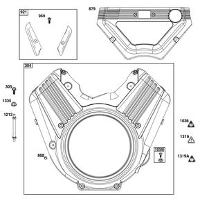 Blower Housing Group Diagram and Parts List for 61E377-0159-J1 400000 - 699999 Briggs and Stratton Engine